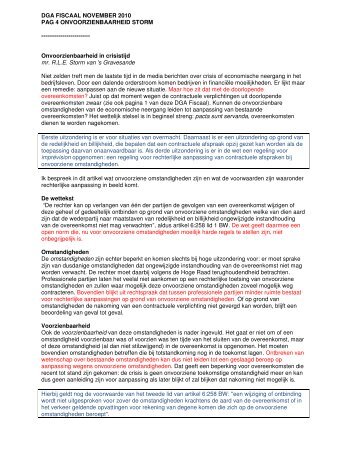 Onvoorzienbaarheid in crisistijd