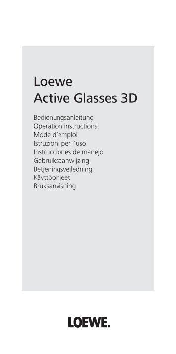 Loewe Active Glasses 3D