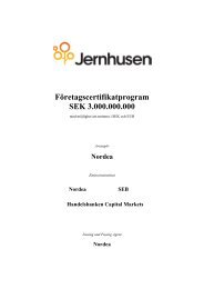 Informationsbroschyr företagscertifikat - Jernhusen