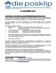 01 november 2012 kontrole- en skoolgeldondernemingsvorm: 2013