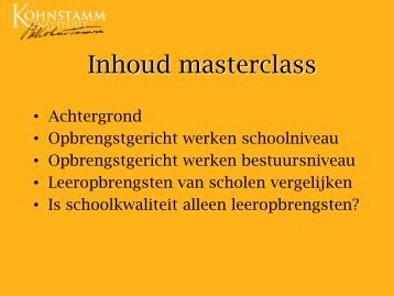 Masterclass opbrengstgericht besturen, Guuske Ledoux - PO-raad