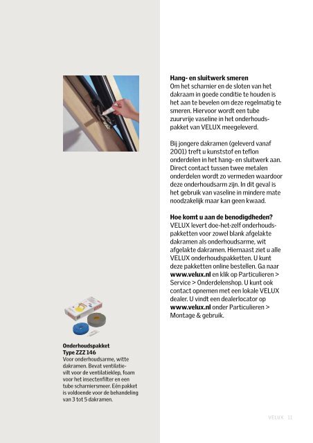 Onderhoud & gebruik VELUX dakramen