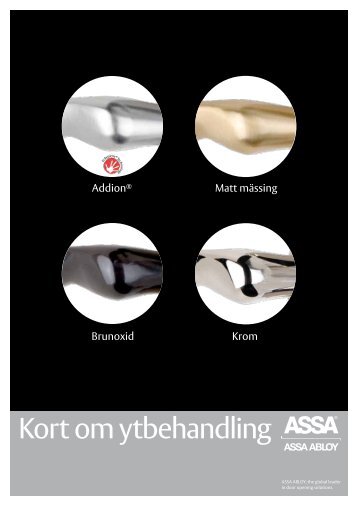 Kort om ytbehandling - Assa