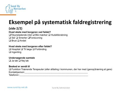 Præsentation af publikationen for sundhedspersonale.pdf - Sund By ...