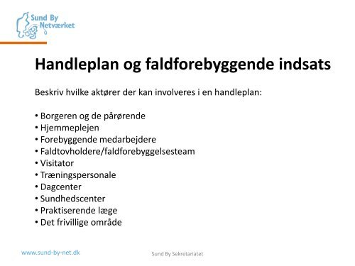 Præsentation af publikationen for sundhedspersonale.pdf - Sund By ...