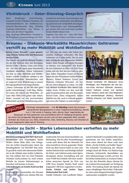 K1news - Kiwanis International Distrikt Österreich