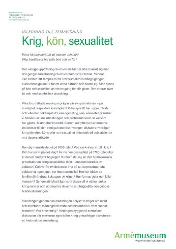 Krig, kön, sexualitet