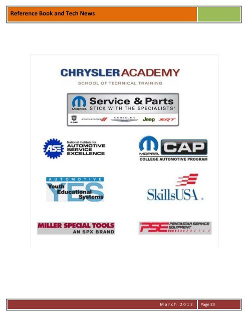 Reference Book and Tech News - Chrysler Academy