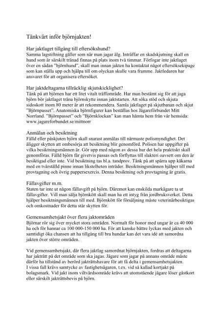 Att tänka på inför jakten - Nyborgs Jaktlag