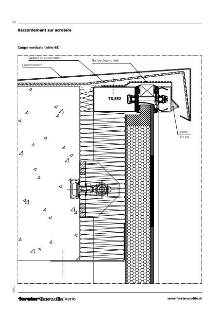 Système de profilés pour façades légères isolantes ... - Forster Profile