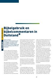 Bijbelgebruik en bijbelcommentaren in Duitsland* - Armin D. Baum