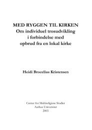 MED RYGGEN TIL KIRKEN Om individuel trosudvikling i forbindelse ...