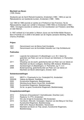 Curriculum vitae - Machteld van Buren