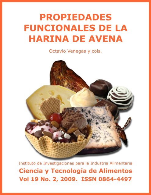 propiedades funcionales de la harina de avena - evistas.mes.edu.cu