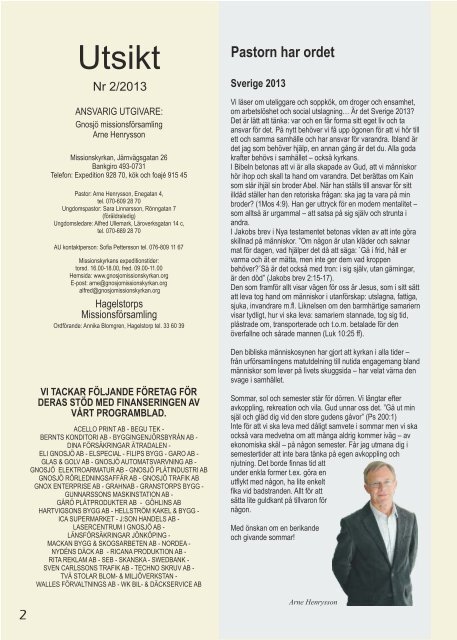 Hela tidningen - Gnosjö Missionsförsamling