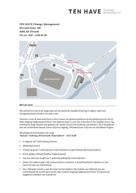 routebeschrijving en plattegrond pdf - Ten Have