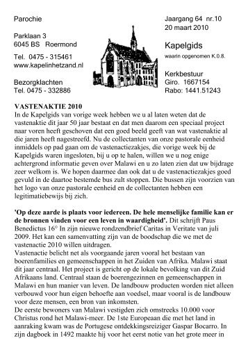 Kapelgids - Kapelinhetzand.nl