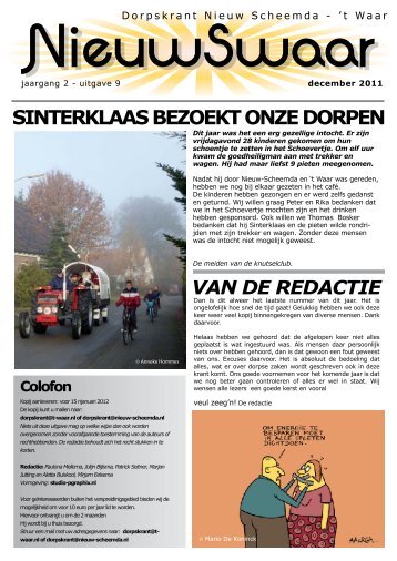 van de redactie sinterklaas bezoekt onze dorpen - Nieuw Scheemda