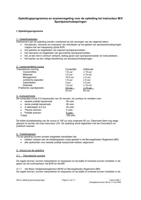 Instructeur - Parachutespringen