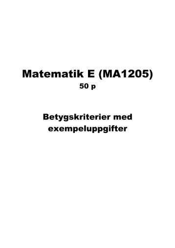 Lokala betygskriterier PDF-filen