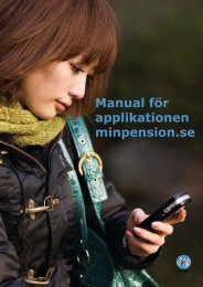 Manual för applikationen minpension