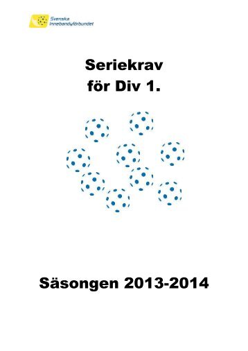 Seriekrav Division 1 - Innebandy.se