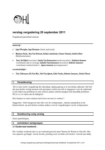 verslag vergadering 20 september 2011 - Startpagina Ouderraad ...