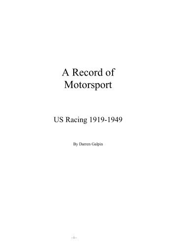 US Racing 1919-1949 - Your Free Speed Freaks Email Address and ...