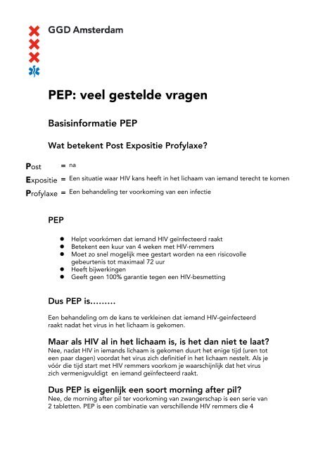 PEP veel gestelde vragen v. maart 2010 - GGD Amsterdam