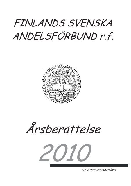 Årsberättelse 2010 - Pellervo