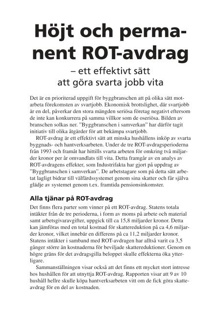 Alla tjänar på ROT-avdrag! - Publikationer från Sveriges ...