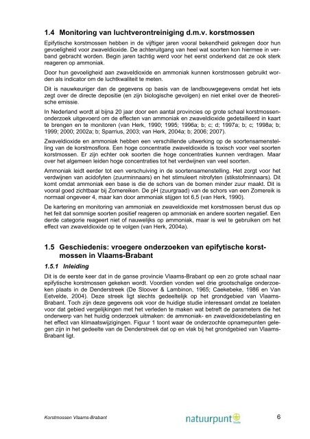 korstmossen Vlaams-Brabant rapport studie 2007 - Natuurpunt