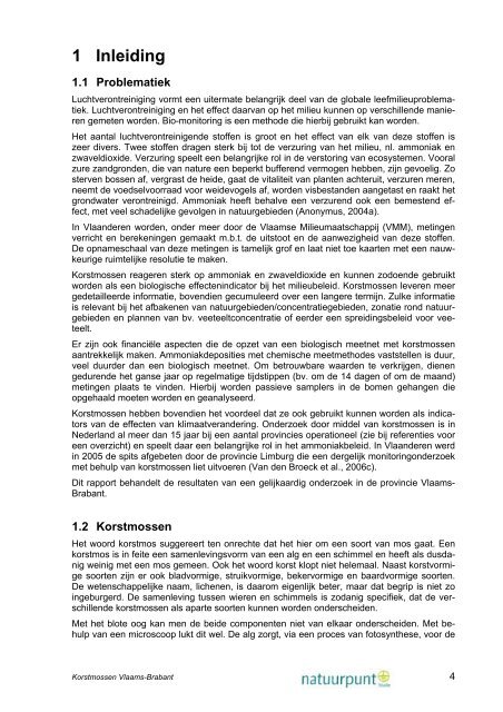 korstmossen Vlaams-Brabant rapport studie 2007 - Natuurpunt