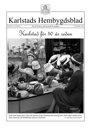 Nr 3 2009 - Karlstads Hembygdsförening