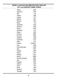 2 ŞEHİR ve HAVAALANI İSİMLERİ KISALTMALARI ... - Turkish Airlines