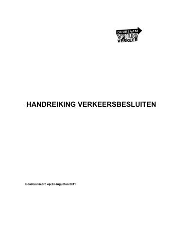 handreiking verkeersbesluiten - Vereniging van Nederlandse ...