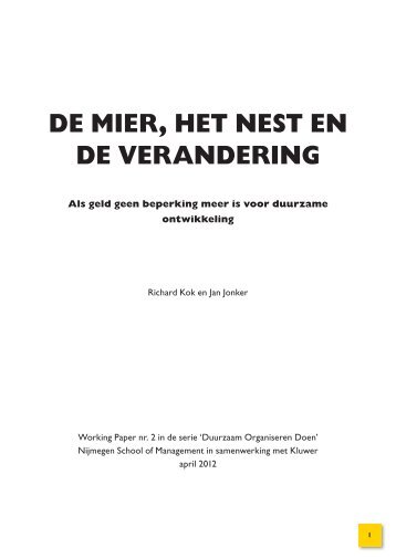 de mier, het nest en de verandering - Duurzaam Organiseren Doen