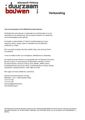 Download PDF Folder - Wegwijzer Duurzaam Bouwen