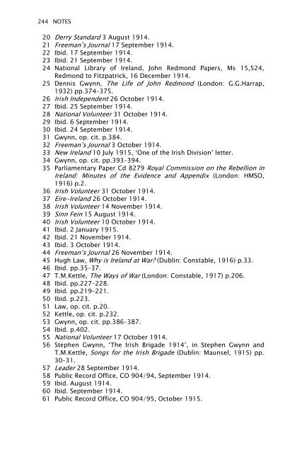 Dividing Ireland: World War I and Partition