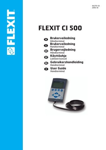 Brukerveiledning FLEXIT CI 500