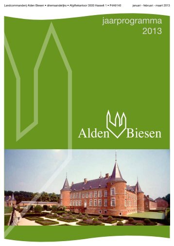 Bekijk Jaarprogramma 2013 - Landcommanderij Alden Biesen