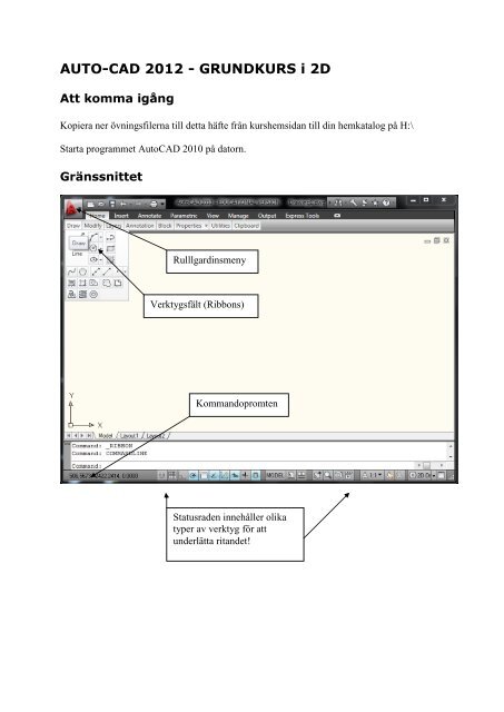 AUTO-CAD 2009 - GRUNDKURS i 2D