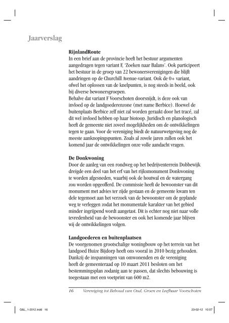 Nummer 1, Februari 2012 - Vereniging tot behoud van Oud, Groen ...