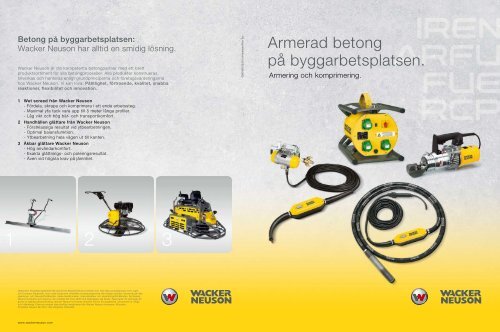 Armerad betong på byggarbetsplatsen. - Wacker Neuson