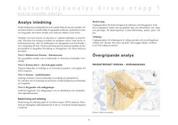 Kulturmiljöanalys Kiruna etapp 1