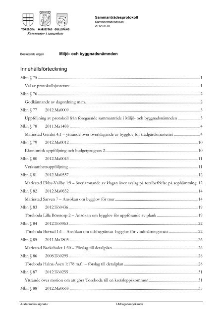 Miljö- och byggnadsnämnden protokoll 2012-06-07.pdf - Gullspångs ...