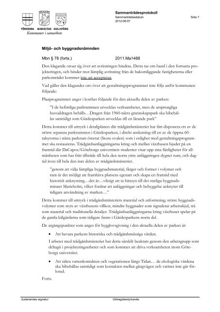 Miljö- och byggnadsnämnden protokoll 2012-06-07.pdf - Gullspångs ...