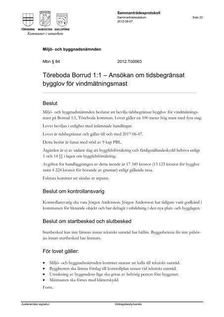 Miljö- och byggnadsnämnden protokoll 2012-06-07.pdf - Gullspångs ...