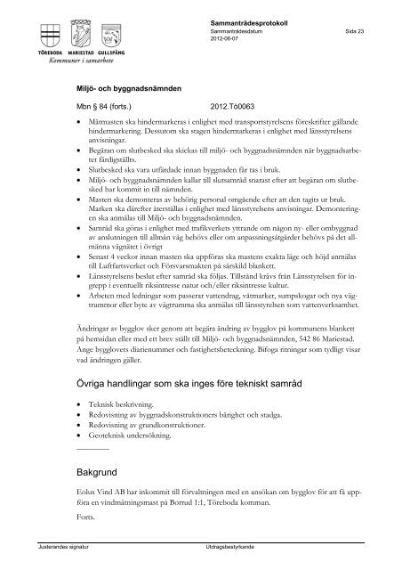 Miljö- och byggnadsnämnden protokoll 2012-06-07.pdf - Gullspångs ...