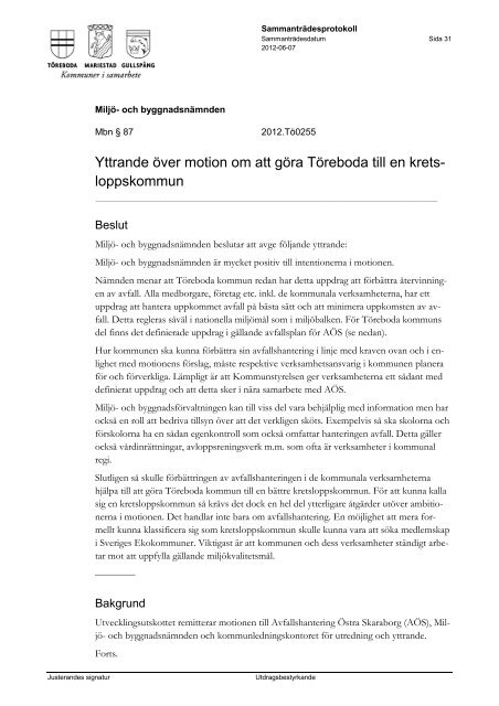 Miljö- och byggnadsnämnden protokoll 2012-06-07.pdf - Gullspångs ...